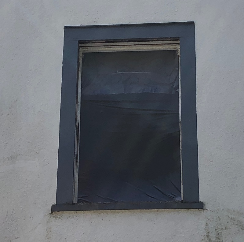 The old window has been removed 